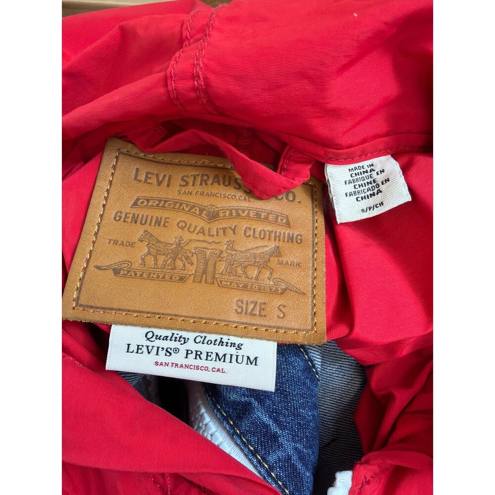 Levi Strauss & Co. Blue Denim & Red Hybrid Zip-Up Jacket Size S - Picture 10 of 12